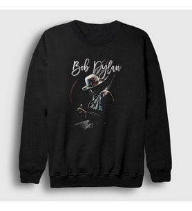 Presmono Unisex Siyah Unreleased Bob Dylan Sweatshirt 301620tt