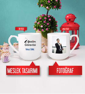 Öğretim Görevlisi Kupa Bardak Oval Fotoğraflı