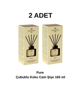 Marshel Pro Pure Çubuklu Koku Cam Sise 165 ml (2 Adet)