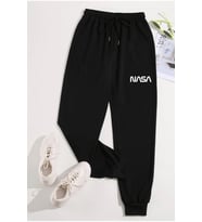 Unisex Baskılı Eşofman Altı (Siyah)