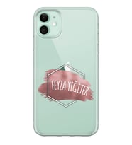 Apple Rose Brush Tasarımlı Şeffaf Telefon Kılıfı
