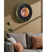 River World Duvar Saati 40 cm  Metal Tasarımı Özel 24 Saat Göstergeli Elegance Eskitme Seri B