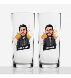 Havalı Sevgilim Karikatürlü Rakı Bardağı