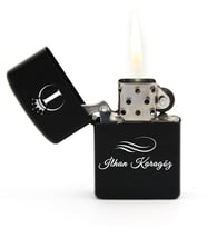 Kişiye Özel Zippo Çakmak (Siyah)