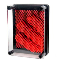 KÜÇÜK BOY 13X10 CM KIRMIZI PİN ART VIP RED 3-DİMENSİONAL PİN SCULPTURE KIRMIZI PİNART 3D ÇİVİ SANATI