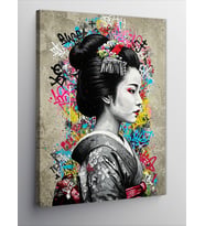 Kanvas Tablo Geleneksel Japon Geisha Kadın