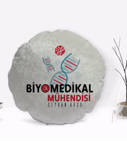 BK Gift Kişiye Özel İsimli Biyomedikal Mühendisi Tasarımlı Dekoratif Kırlent Yastık-1