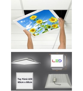 Asma Tavan Led-60cmx60cm-sıva Altı-54w-6500k-led Panel-led Armatür-60x60 Taş Yünü Asma Tavan Ledi-a+