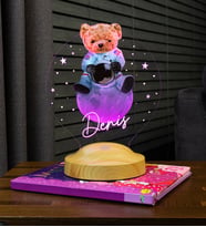Hoş Geldin Bebek Hediyesi Ayıcık Gece Lambası, İsimli Teddy Bear Doğum Günü Hediyesi, Çocuk Odası Hediyesi Ayı Teddy Led Lamba Aydınlatması