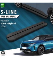 S-Dizayn Peugeot 3008 3 Hybrid S-Line Siyah Yan Basamak 183 Cm 2024 Üzeri A+ Kalite