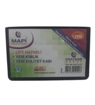 Mapi Ehliyet Kimlik Kabı Çift Hazneli Siyah - 3 adet
