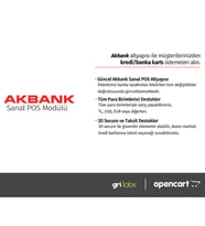OpenCart - Akbank Sanal POS Modülü