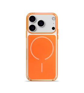 iPhone 17 Pro Max Crystal Edge MagSafe Çerçeveli Kılıf Orange Frame