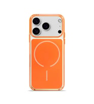 iPhone 17 Pro Max Crystal Edge MagSafe Çerçeveli Kılıf Orange Frame