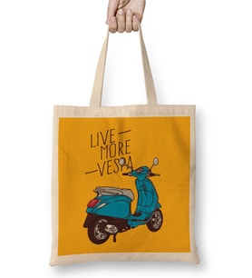 Live More Vespa Bez Çanta Uzun Saplı