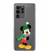Samsung Galaxy S20 Ultra  Kamera Korumalı Kapak Mickey Mouse Tasarımlı  Şeffaf Kılıf