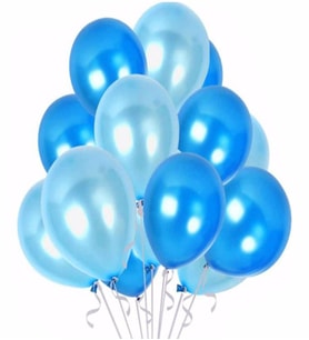 Koyu Mavi Açık Mavi Karışık Balon -10 Adet ( Balonlar Sönüktür)