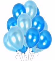 Koyu Mavi Açık Mavi Karışık Balon -10 Adet ( Balonlar Sönüktür)