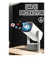 Akıllı Projeksiyon Powerbankli Taşınabilir Sinema Projektörü 1280x720 HD