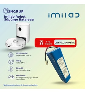 İmilab V1 Robot Süpürge Uyumlu Batarya 5200 mAh -