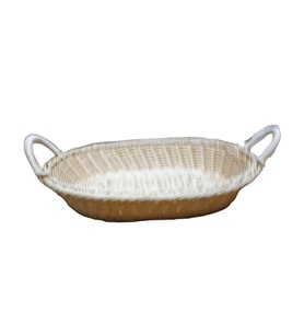 Düz Oval Sepet Plastik 38x28cm yükseklik 7cm
