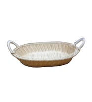 Düz Oval Sepet Plastik 38x28cm yükseklik 7cm