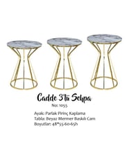 Brc Zigon 13388 Cadde Model Beyaz Mermer Metal gold Renk Kaplam Kutu sevk Elyapım