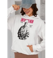 Özel Tasarım One Punch Man Baskılı Unisex Oversize Anime Hoodie
