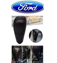 Ford Otomatik Vites ve el freni Kılıfı El Yapımı Hakiki Deri . (Saks Mavisi)