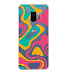 Samsung Galaxy S9 Plus Kapak Renkli Desen Tasarımlı Şeffaf Silikon Kılıf