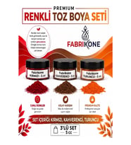 3'lü Set Premium Parafin Soya Wax Toz Mum Boyası Hobi Seti - 5 cc (Kırmızı, Kahverengi, Turuncu) BKFAB3KKHT5G