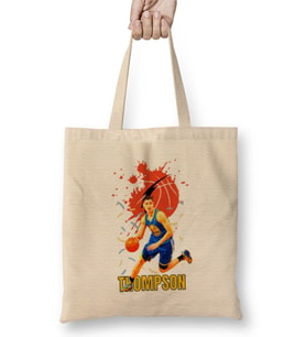 Klay Thompson Klay Thompson Vintage Art -Legend Basketball Gift Vintage Retro Style Bez Çanta Uzun Saplı