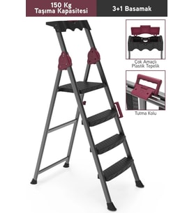 Perilla Comfort Plastik Basamaklı Merdiven 3+1 51203