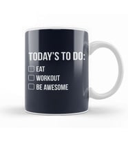 Things To Do Eat Workout Be Awesome Kupa Bardak Porselen