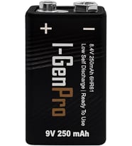 Batteries Pro 6HR61 9V 250 Mah Şarj Edilebilir 9 Volt Pil Ni-MH Şarjlı Pil (Tekli Paket)