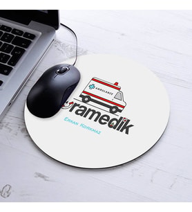 Kişiye Özel Paramedik Temalı Yuvarlak Mousepad