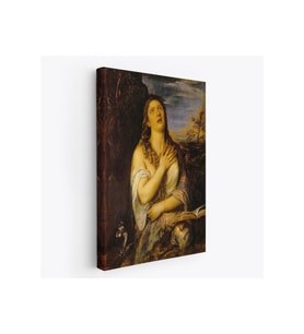 Titian Tiziano Vecellio'un 'Tövbe Eden Magdalene' Eseri Kanvas Tablo-5125