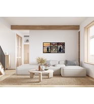 Kişiye Özel 3 Fotoğraflı Mdf Ahşap Tablo (Siyah)