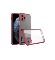 Apple İphone 11 Pro Kılıf Miami Şeffaf Silikon - Fuşya