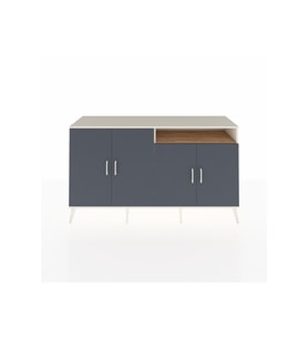 Kronos Konsol 6 Raflı 4 Kapaklı 176x59x99 Aytaşı-Antrasit/Çam