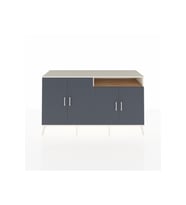 Kronos Konsol 6 Raflı 4 Kapaklı 176x59x99 Aytaşı-Antrasit/Çam