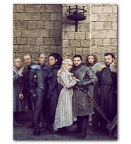 Cakatablo MDF (Ahşap) Tablo Game of Thrones Jon Snow ve Daenerys Targaryen