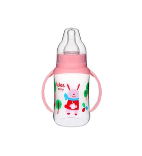 Wee Baby 744 Kulplu PP Biberon 150 Ml - Pembe (Renksiz)