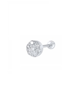 Gümüş taşlı tragus kıkırdak Piercing tek küpe hs17g35 Sarı-Tek Ebat