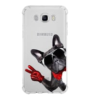 PrintiFy Samsung Galaxy J7 2016 Uyumlu Köpek 2 Baskılı Şeffaf Köşe Korumalı Antişok Kılıf