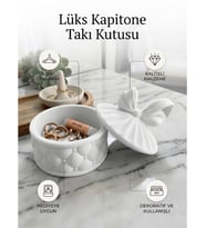 Lüks Kapitone Tasarımlı Takı Kutusu ve Dekoratif Aksesuar Çanağı
