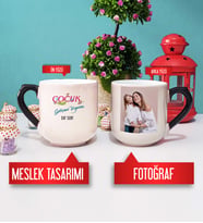 Çocuk Gelişimi Uzmanı Kupa Bardak Oval Sihirli Fotoğraflı