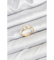 Pirinç Gold Renk Fiyonk Model Kadın Yüzük 5886