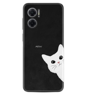 Xiaomi Redmi Note 11E Kılıf Resimli Desenli Silikon Platinium Series Çılgın Kedi 1895