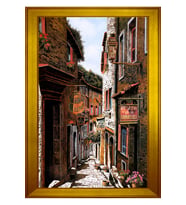 Manzara Temalı Kanvas Tablo 80 x 110 cm Gold Çerçeve
